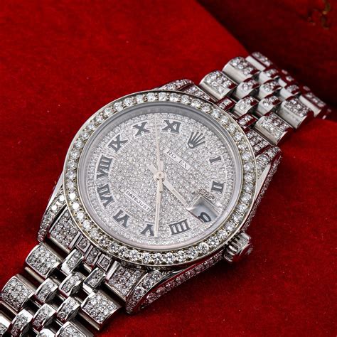 add diamonds to rolex watch|rolex watch with diamond face.